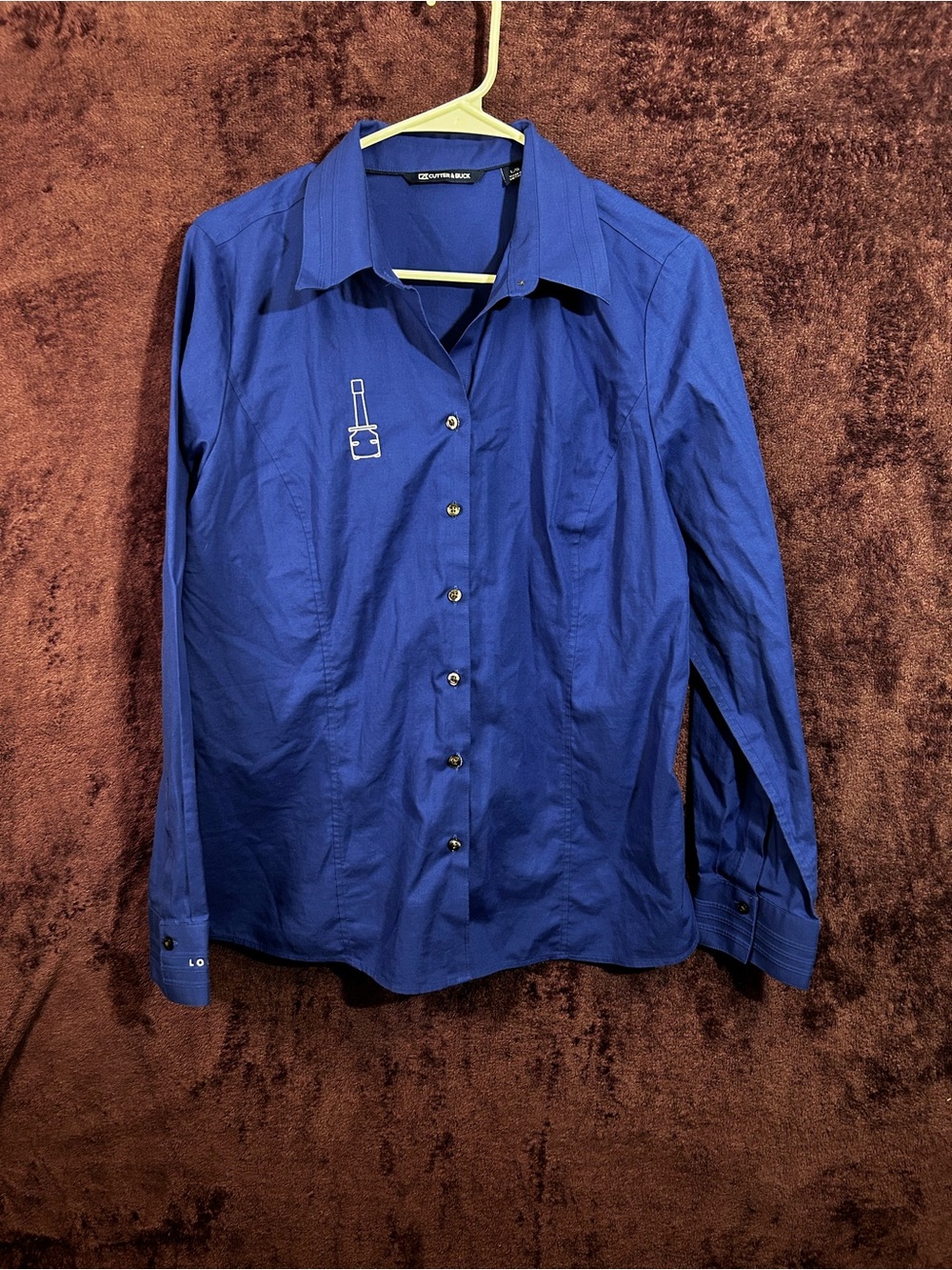 Cutter & Buck Royal Blue Long-Sleeve Button-Down Shirt